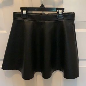 Faux leather skirt